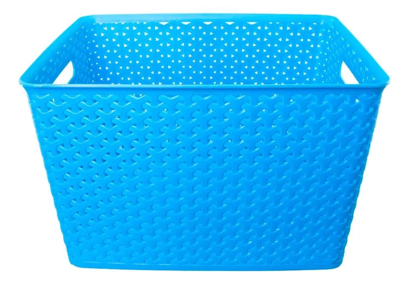 CANASTO PLASTICO CON TAPA CAPACIDAD 24 LITROS PARA ALMACENAMIENTO - 3