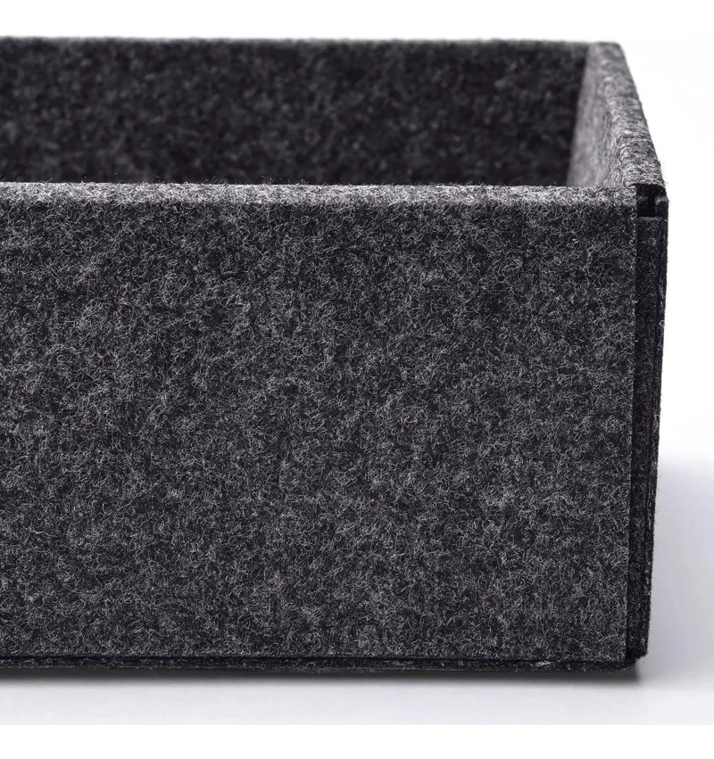 SET DE 3 CAJAS ORGANIZADORAS PARA CAJON DE COCINA EN POLIE STER GRIS - 2