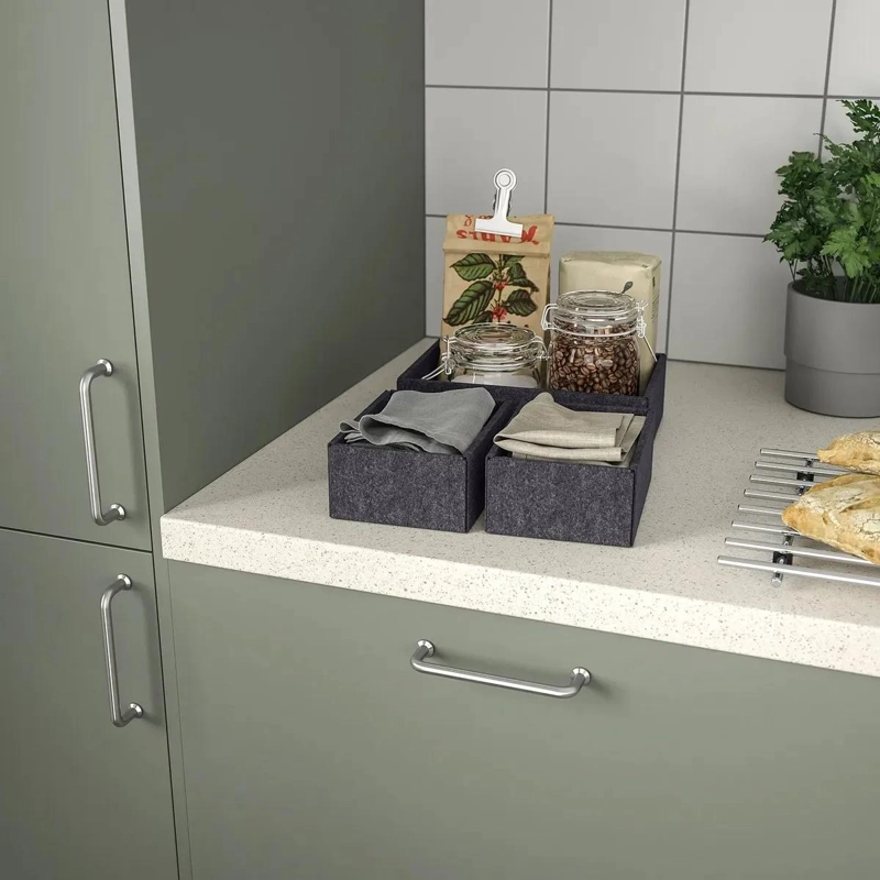 SET DE 3 CAJAS ORGANIZADORAS PARA CAJON DE COCINA EN POLIE STER GRIS - 3