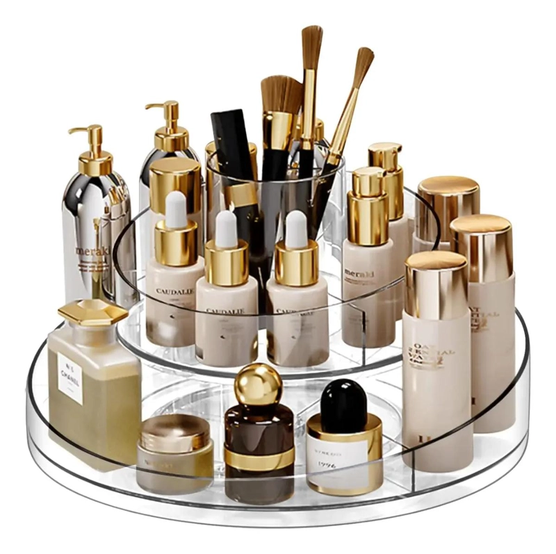 ORGANIZADOR GIRATORIO PARA COSME TICOS Y MAQUILLAJE CON ROTACION 360 GRADOS - 1