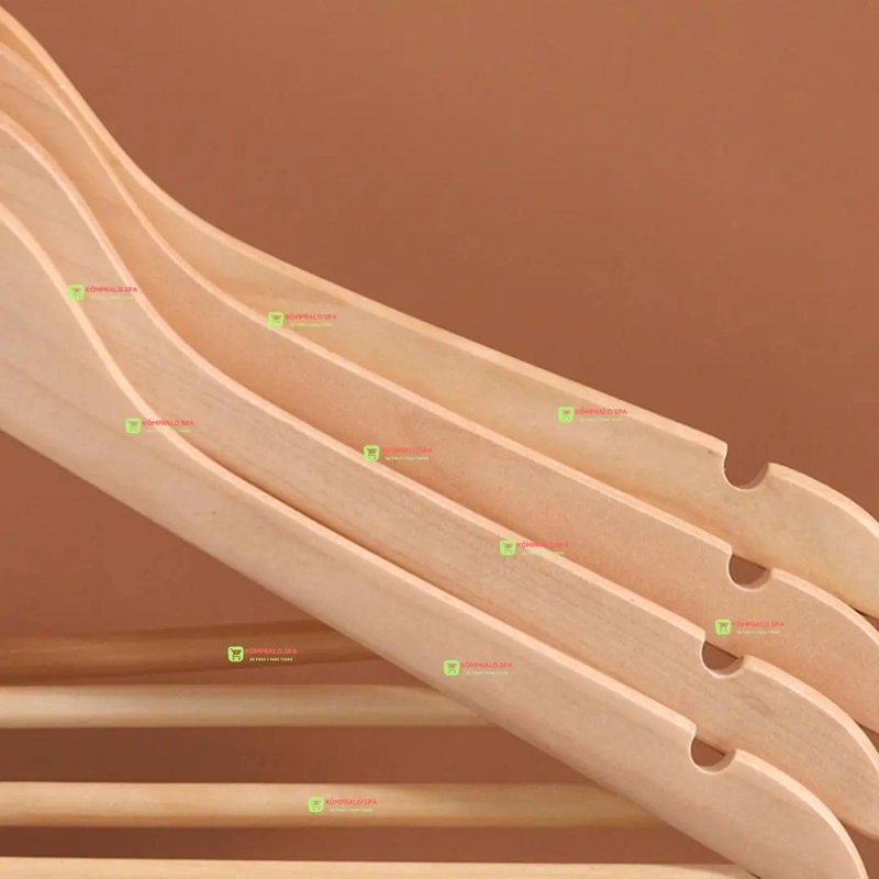 SET DE 24 COLGADORES DE MADERA PARA CAMISAS Y PANTALONES DE 43 CM - 4