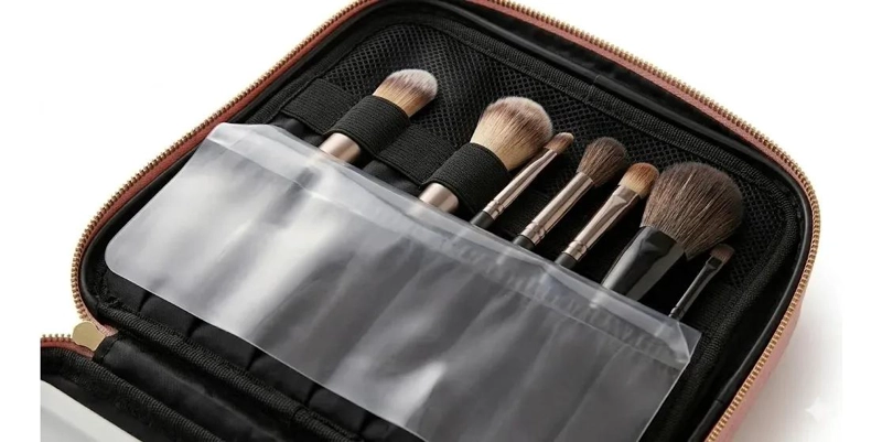 ORGANIZADOR DE MAQUILLAJE PORTATIL CON ESPEJO Y LUZ LED REGULABLE - 3