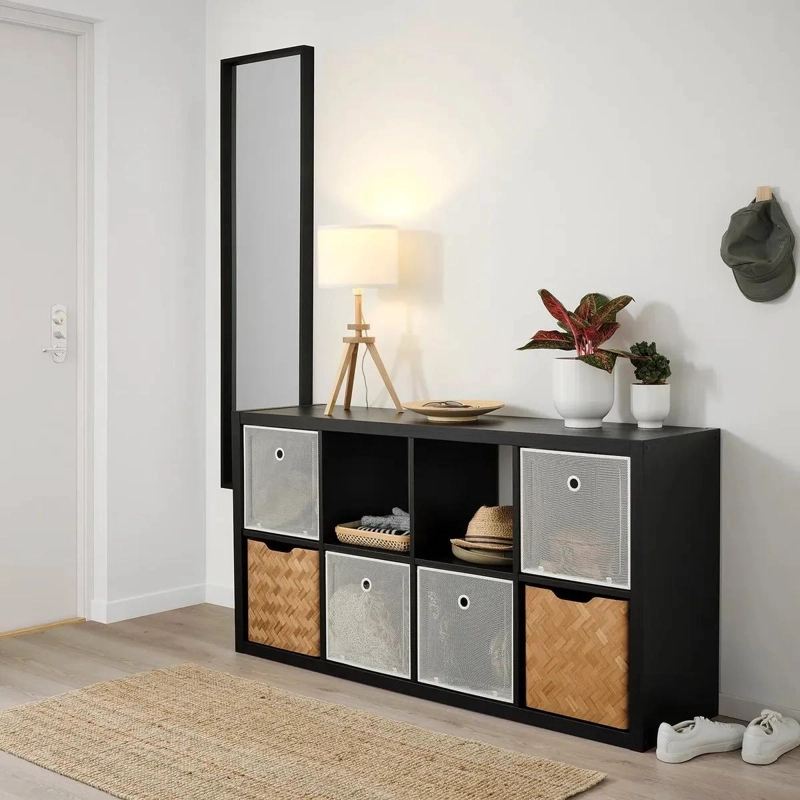 CAJA ORGANIZADORA METALICA CON MALLA BLANCA 33X37X33 CM - 2