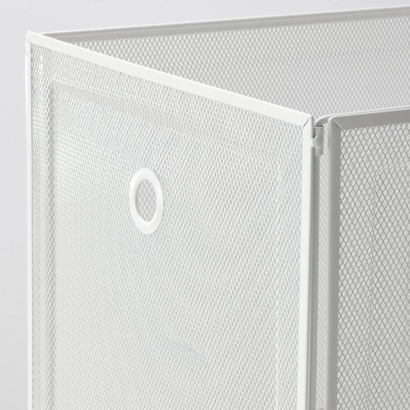 CAJA ORGANIZADORA METALICA CON MALLA BLANCA 33X37X33 CM - 3