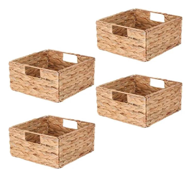SET DE 4 CANASTOS ORGANIZADORES DE PLASTICO CON CAPACIDAD DE 9.5 LITROS - 1
