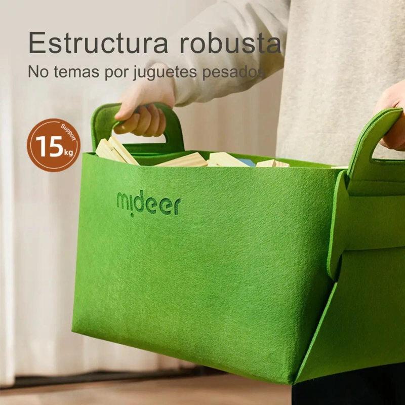 CANASTA PLEGABLE PARA ALMACENAR Y ORGANIZAR JUGUETES Y ROPA - 4