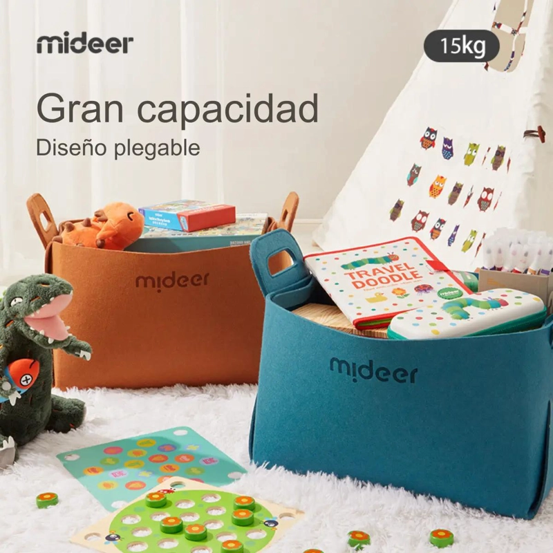 CANASTA PLEGABLE PARA ALMACENAR Y ORGANIZAR JUGUETES Y ROPA - 5