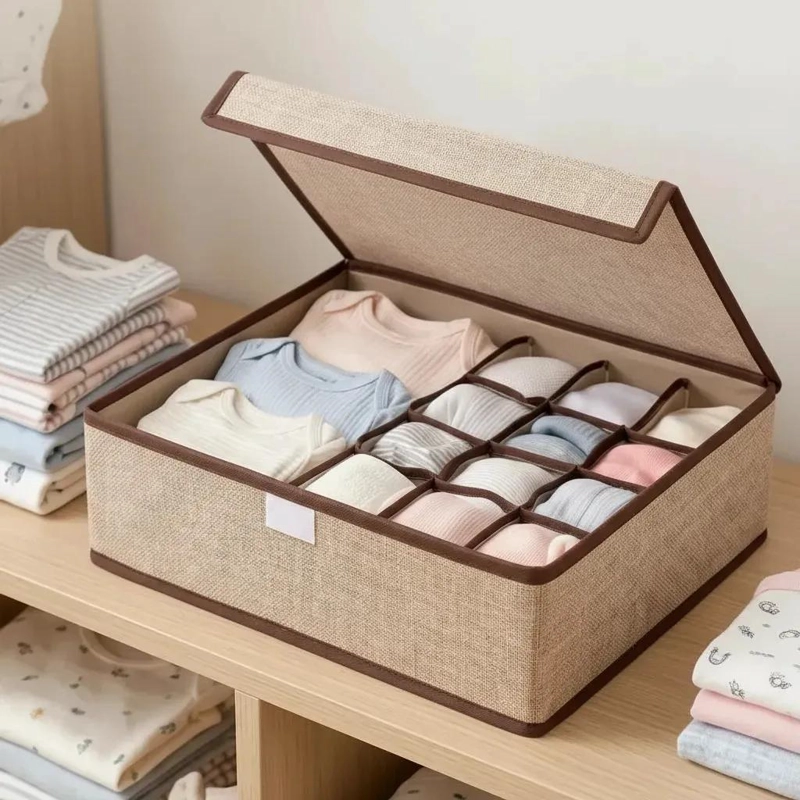 ORGANIZADOR PARA ROPA Y ACCESORIOS DE BEBE  EN COLOR BEIGE - 3