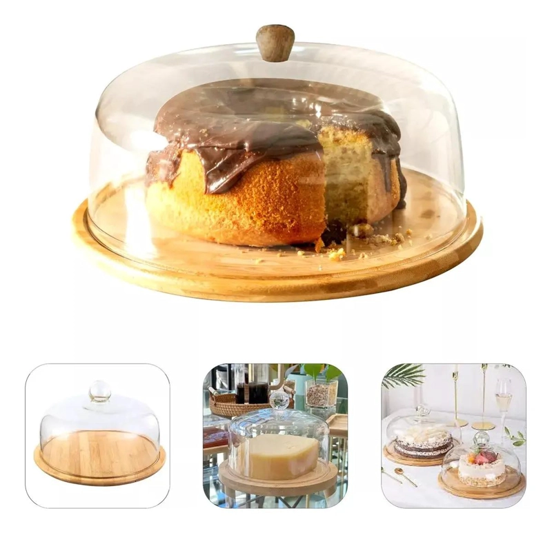 ORGANIZADOR DE COCINA DE BAMBU CON TAPA DE 30 CM - 1