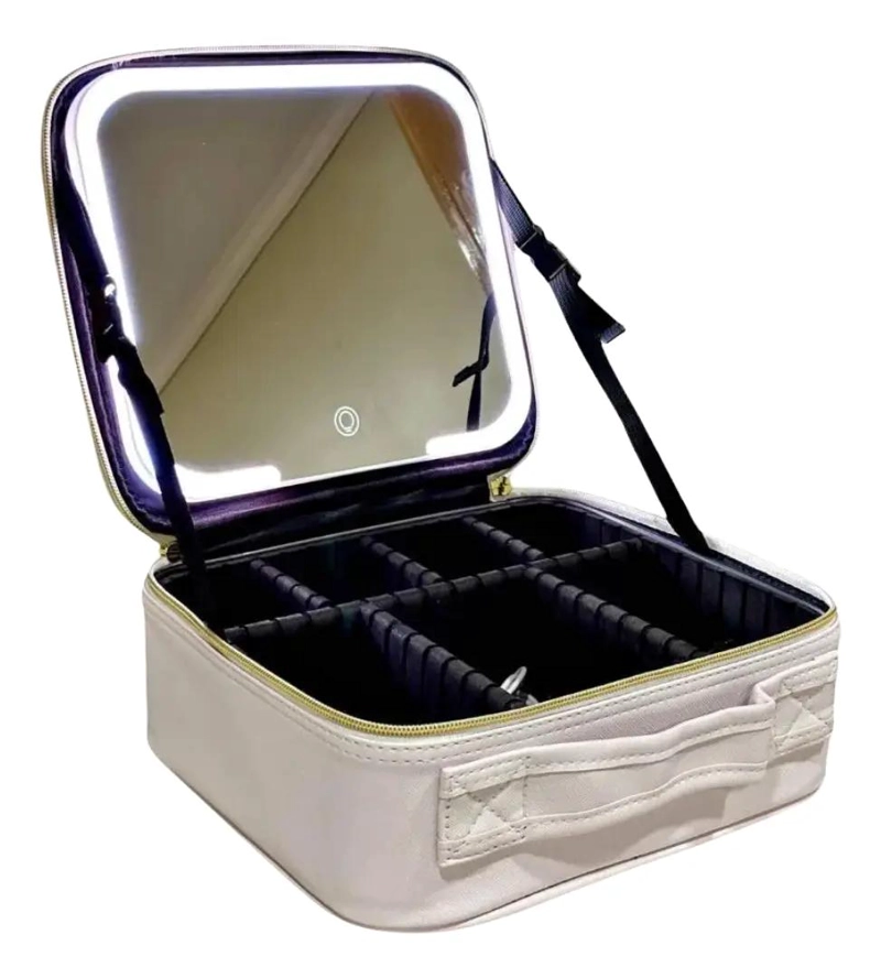 ORGANIZADOR PARA COSME TICOS CON LUZ LED INTEGRADA Y COMPARTIMENTOS - 1