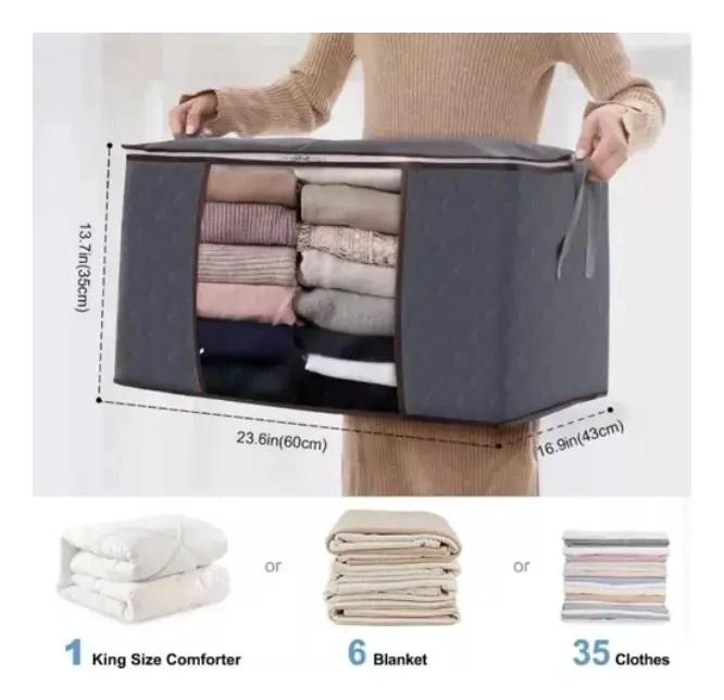 CAJAS ORGANIZADORAS DE TELA PARA ALMACENAMIENTO 5 UNIDADES - 2