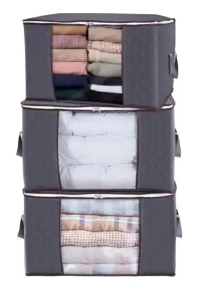 CAJAS ORGANIZADORAS DE TELA PARA ALMACENAMIENTO 5 UNIDADES - 3