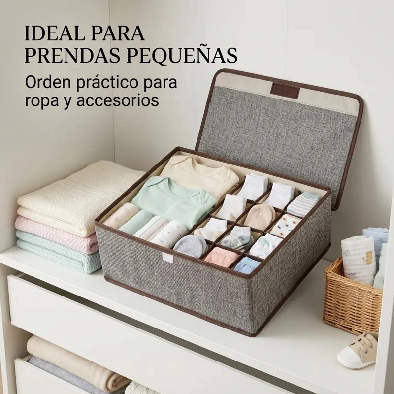 ORGANIZADOR PARA ROPA Y ACCESORIOS DE BEBE  EN COLOR GRIS - 4