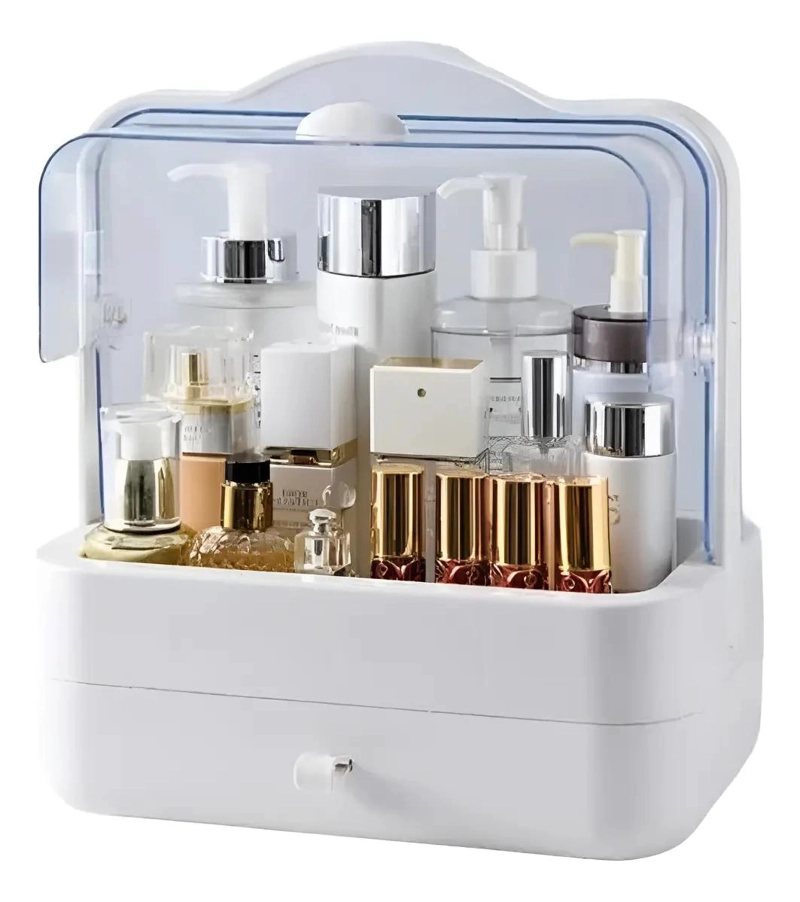 CAJA ORGANIZADORA PORTATIL PARA COSME TICOS Y MAQUILLAJE CON COMPARTIMENTOS - 1