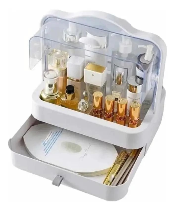 CAJA ORGANIZADORA PORTATIL PARA COSME TICOS Y MAQUILLAJE CON COMPARTIMENTOS - 2