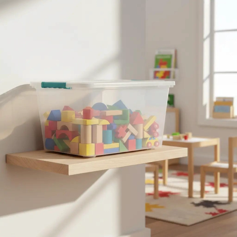 CAJA ORGANIZADORA APILABLE CON RUEDAS CAPACIDAD 58 LITROS - 2
