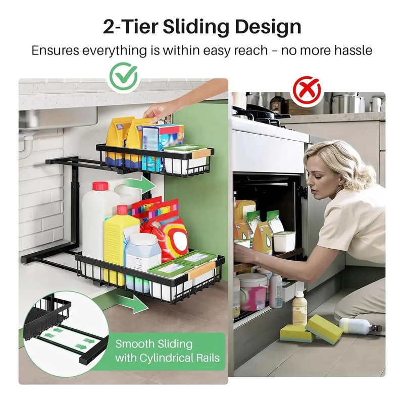 ORGANIZADOR MULTIFUNCIONAL PARA ALMACENAMIENTO DEBAJO DE MUEBLES - 2