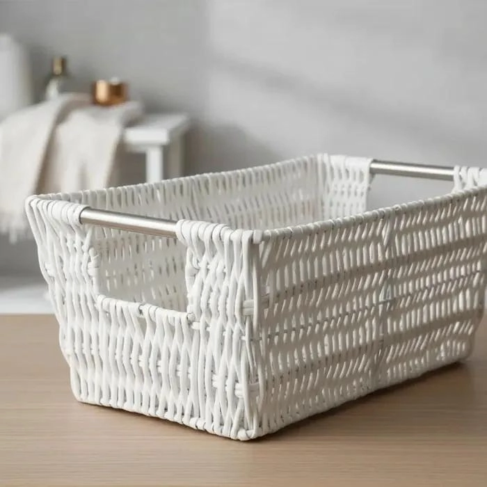 SET DE 2 CANASTOS ORGANIZADORES MULTIUSO DE PLASTICO RESISTENTES - 1