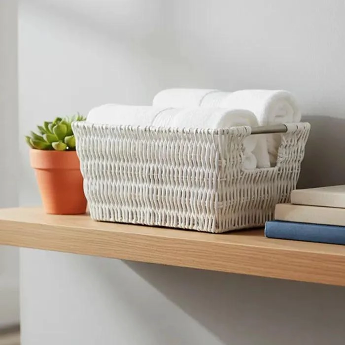 SET DE 2 CANASTOS ORGANIZADORES MULTIUSO DE PLASTICO RESISTENTES - 2
