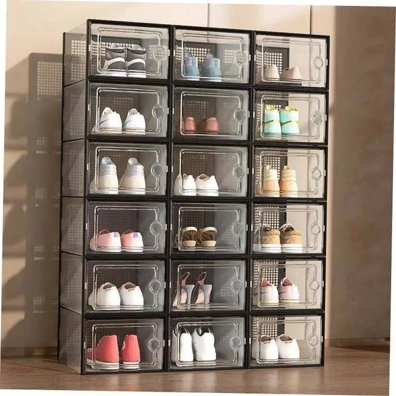 CAJA ORGANIZADORA APILABLE PARA ZAPATOS Y USO MULTIPLE 23.5X33.5X14 CM - 3