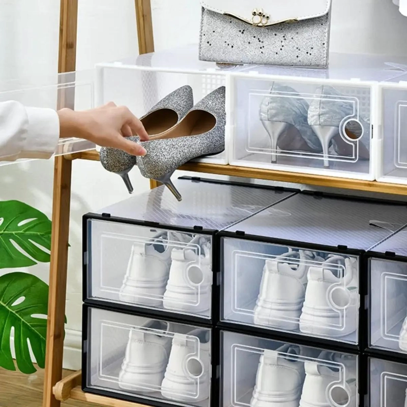 CAJA ORGANIZADORA APILABLE PARA ZAPATOS Y USO MULTIPLE 23.5X33.5X14 CM - 5