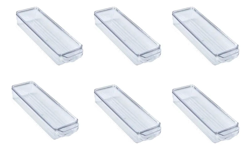 SET DE 6 ORGANIZADORES PARA REFRIGERADOR CON TAPA HERME TICA - 1