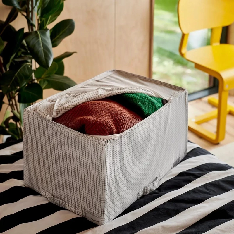 CAJA ORGANIZADORA VENTILADA PARA ROPA CON TAPA 34X51X28 CM - 4