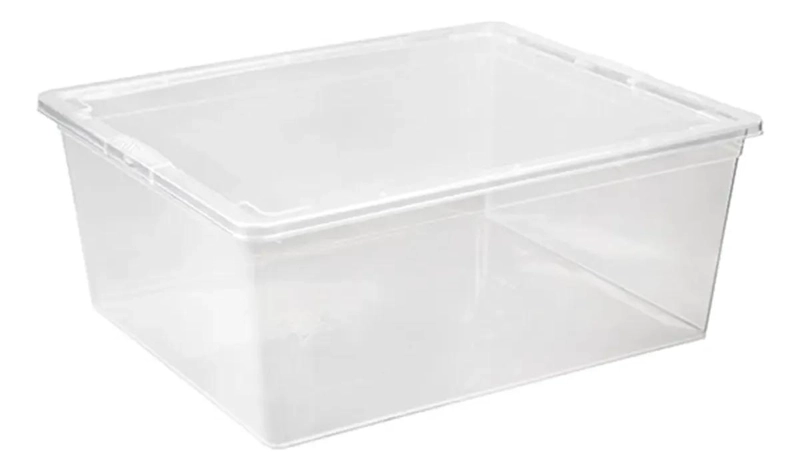 CAJA ORGANIZADORA APILABLE CON TAPA DE 19 LITROS PARA ALMACENAMIENTO - 3