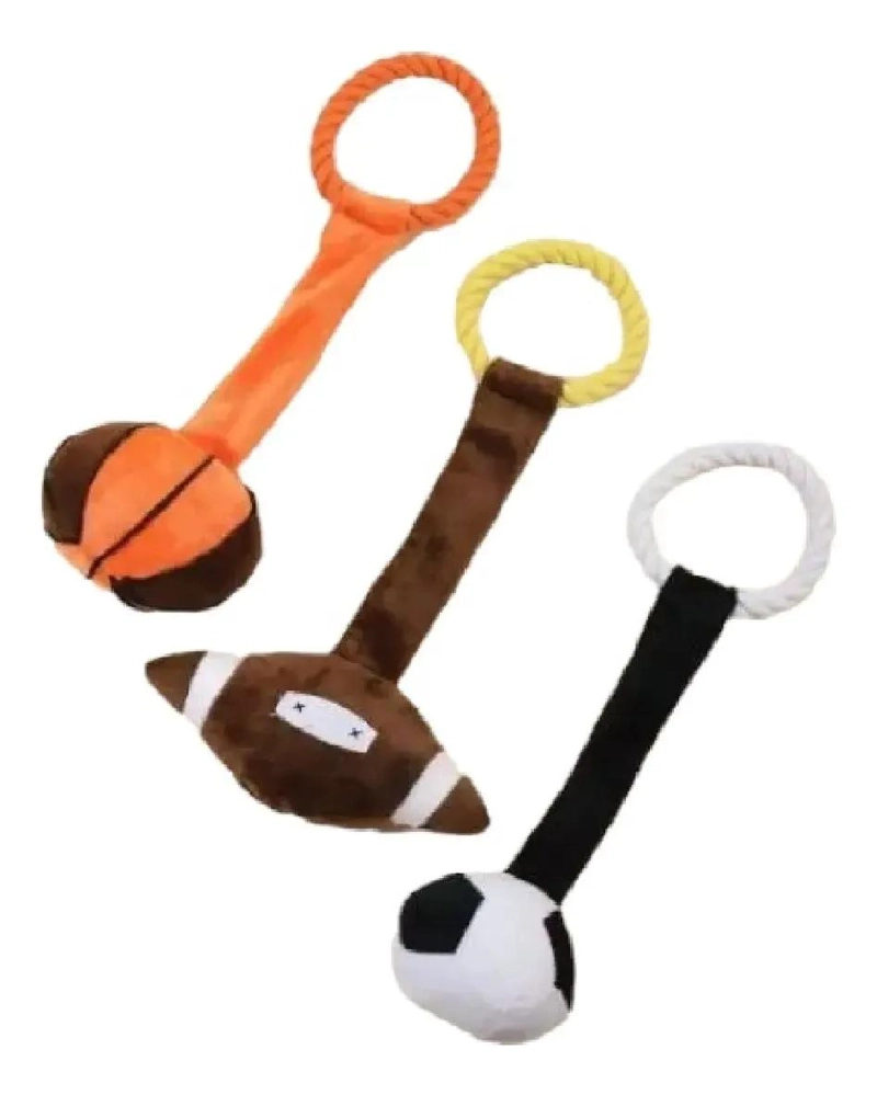 PACK DE 2 JUGUETES DEPORTIVOS PARA PERROS CON CUERDA RESISTENTE Y DISEÑO VARIADO - 1