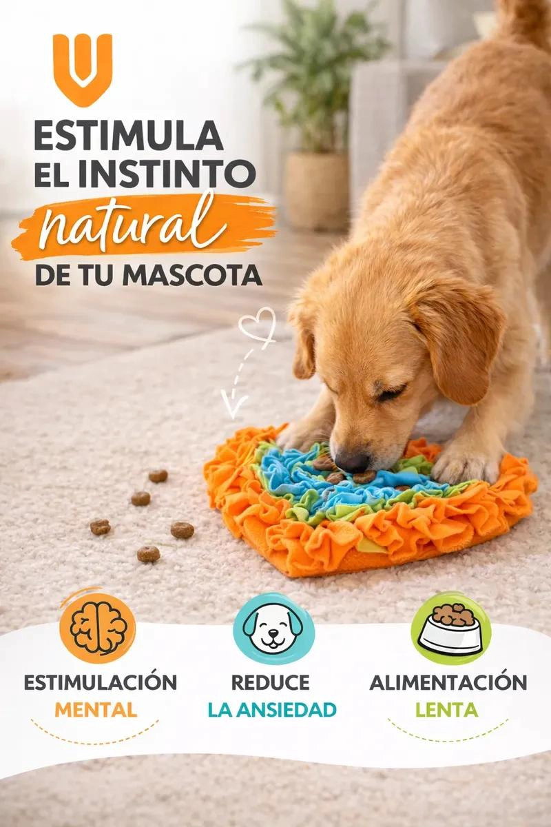 ALFOMBRA OLFATIVA EN FORMA DE CORAZON PARA JUEGOS INTERACTIVOS CON PERROS - 5