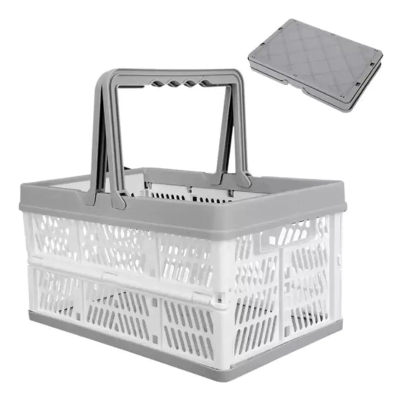 GENÉRICO CESTA PLEGABLE PARA COMPRA Y ALMACENAMIENTO CON ESTRUCTURA DE PVC