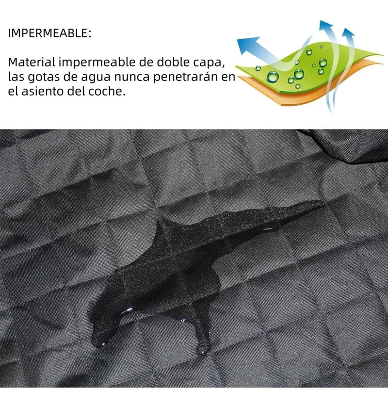 PROTECTOR IMPERMEABLE PARA ASIENTO DE AUTO PARA PERROS Y MASCOTAS - 5