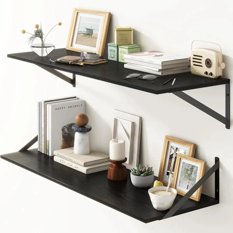 SET DE 2 ESTANTES ORGANIZADORES FLOTANTES PARA BAÑO Y PARED - 1