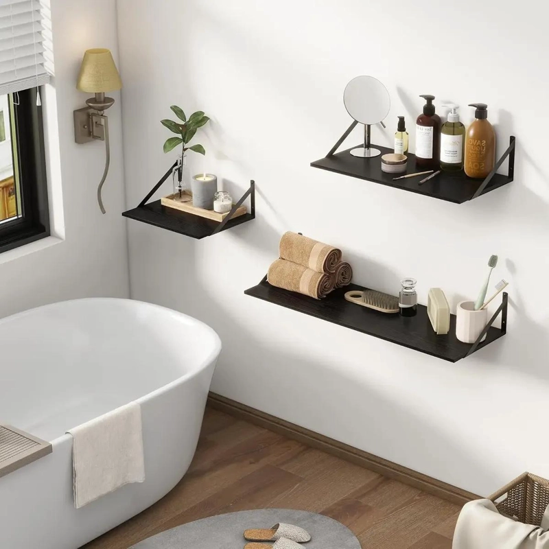 SET DE 2 ESTANTES ORGANIZADORES FLOTANTES PARA BAÑO Y PARED - 2