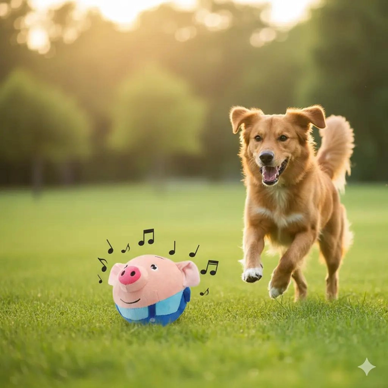 PELOTA INTERACTIVA PARA MASCOTAS CON SONIDO Y CARGA USB - 2