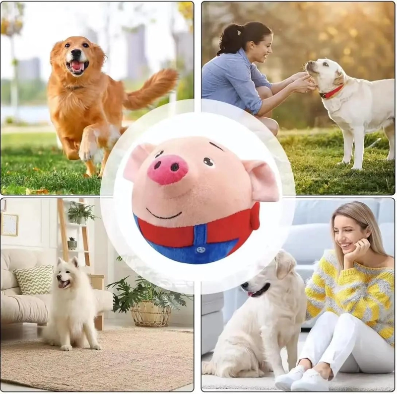 PELOTA INTERACTIVA PARA MASCOTAS CON SONIDO Y CARGA USB - 3