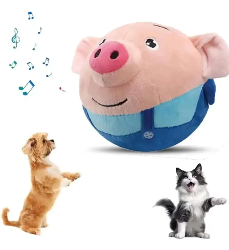 PELOTA INTERACTIVA PARA MASCOTAS CON SONIDO Y CARGA USB - 4