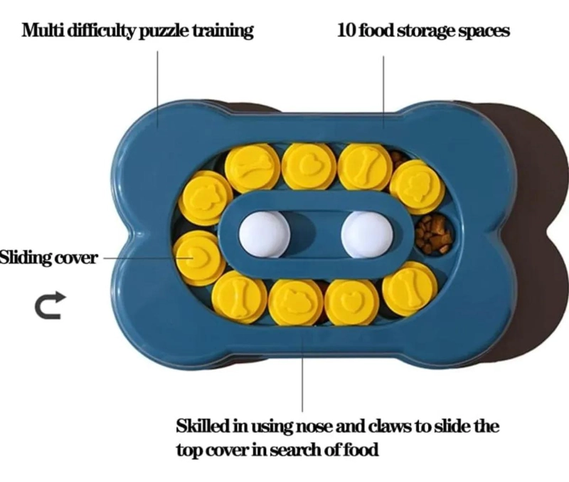 ROMPECABEZAS INTERACTIVO PARA MASCOTAS EN FORMA DE HUESO - 2
