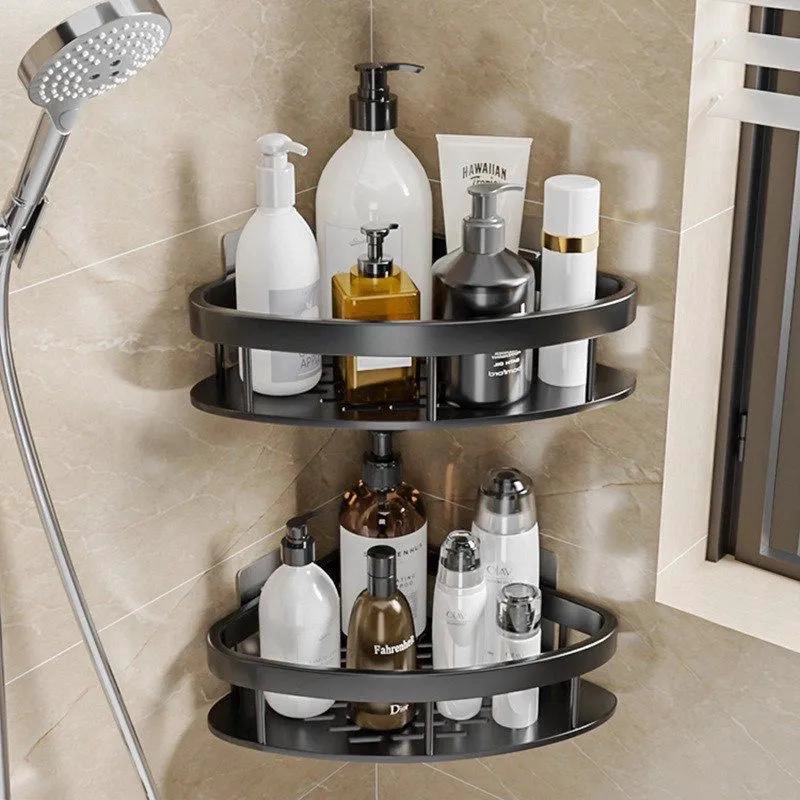 ESQUINERO ORGANIZADOR PARA DUCHA BAÑO SET 2 PIEZAS COLOR NEGRO - 1