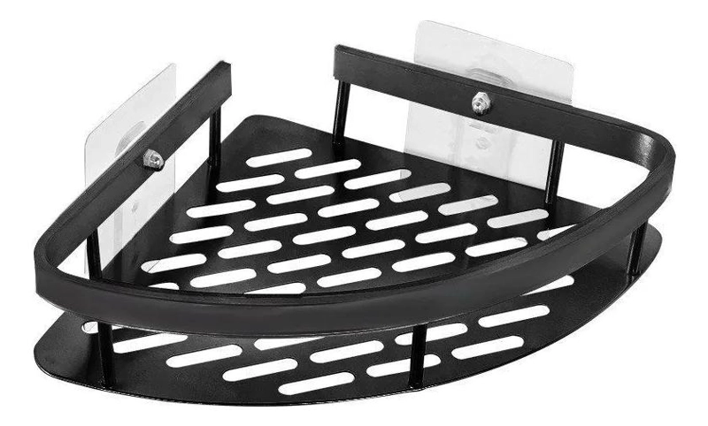 ESQUINERO ORGANIZADOR PARA DUCHA BAÑO SET 2 PIEZAS COLOR NEGRO - 3