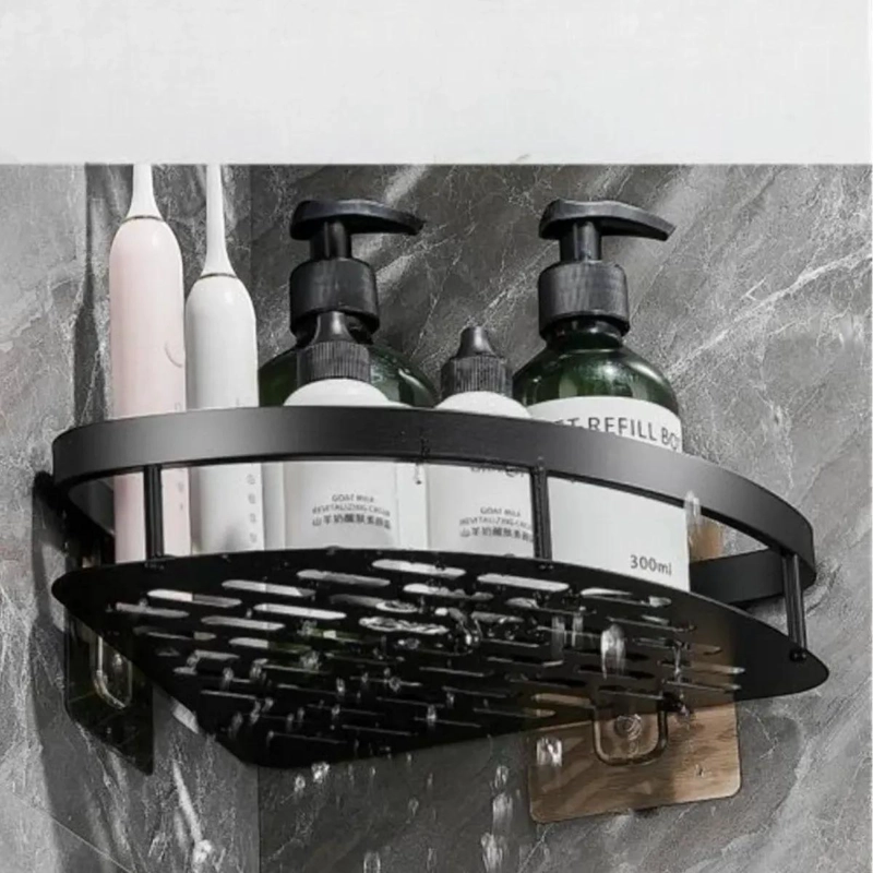ESQUINERO ORGANIZADOR PARA DUCHA BAÑO SET 2 PIEZAS COLOR NEGRO - 4