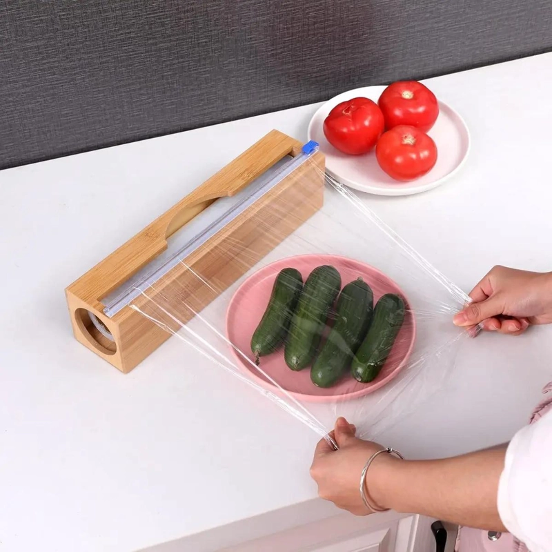 DISPENSADOR DE PAPEL DE BAMBU PARA ROLLOS DE COCINA Y FILM - 4