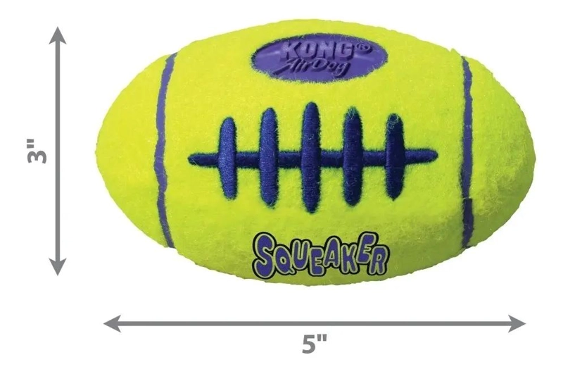 JUGUETE PARA PERRO CON SONIDO EN FORMA DE BALON DE RUGBY - 1