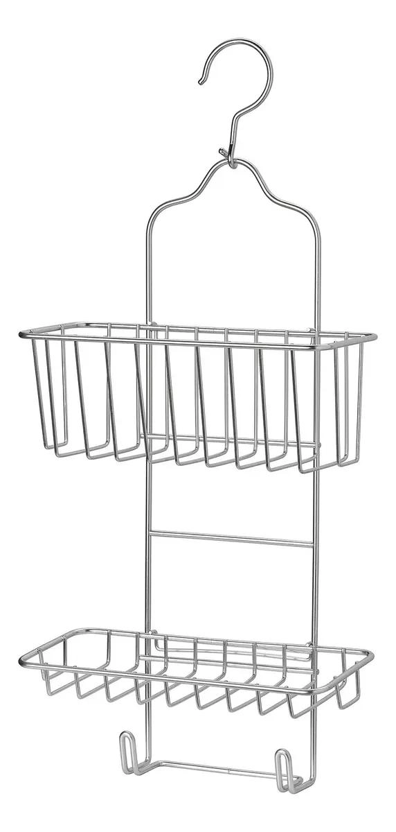 ORGANIZADOR COLGANTE PARA DUCHA DE ACERO GALVANIZADO 24X53 CM - 1