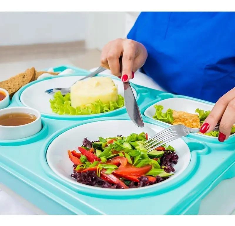 BANDEJA TE RMICA CON CINCO COMPARTIMIENTOS PARA ALIMENTOS VARIADOS - 2