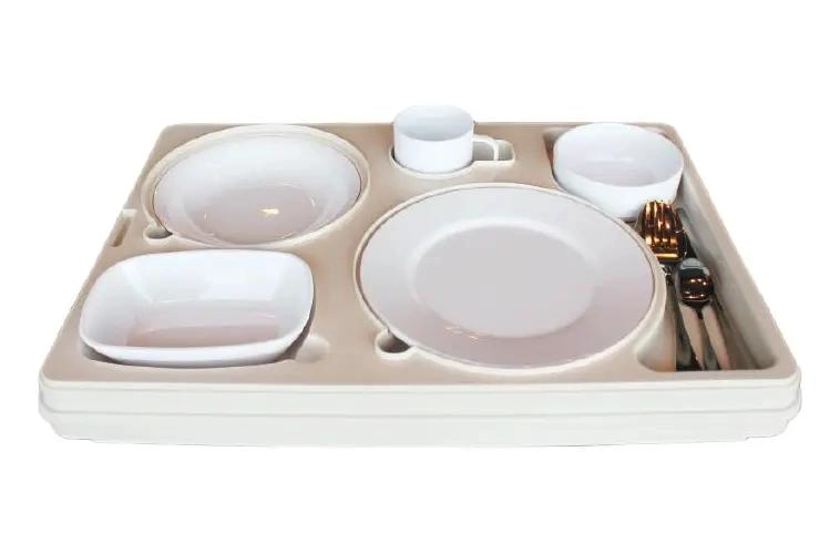 BANDEJA TE RMICA CON CINCO COMPARTIMIENTOS PARA ALIMENTOS VARIADOS - 5