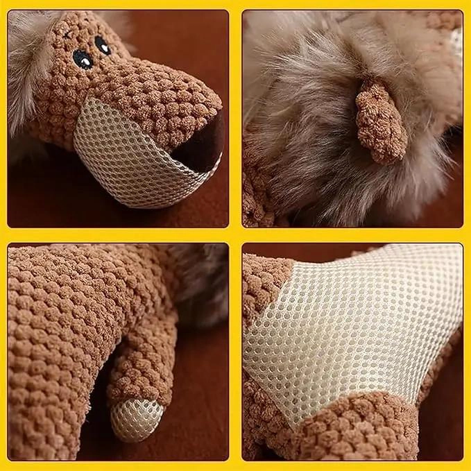SET DE 3 PELUCHES CON SONIDO PARA MASCOTAS MORDEDORES RESISTENTES - 3