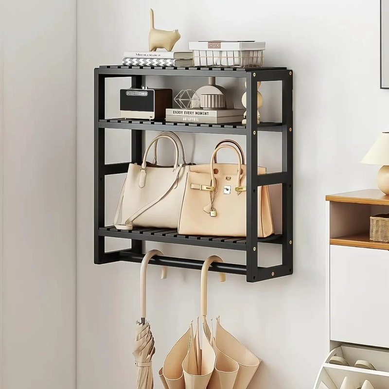 ORGANIZADOR DE BAÑO CON 3 NIVELES Y TOALLERO AJUSTABLE EN ALTURA - 1