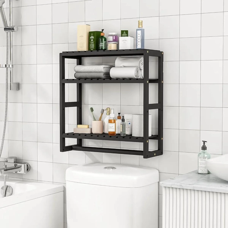 ORGANIZADOR DE BAÑO CON 3 NIVELES Y TOALLERO AJUSTABLE EN ALTURA - 3