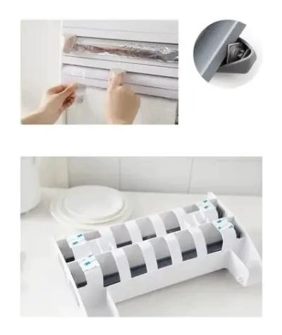 DISPENSADOR MULTIFUNCIONAL PARA COCINA CON SOPORTE PARA ROLLOS Y FILM - 5